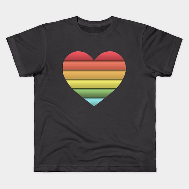 Rainbow love Kids T-Shirt by solidarity in diversity